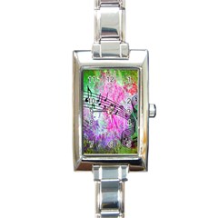 Abstract Music 2 Rectangle Italian Charm Watches