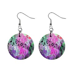 Abstract Music 2 Mini Button Earrings
