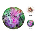 Abstract Music 2 Playing Cards (Round)  Front
