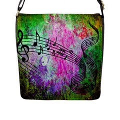 Abstract Music 2 Flap Messenger Bag (l) 