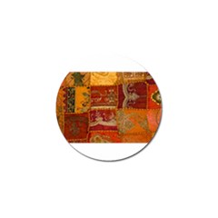 India Print Realism Fabric Art Golf Ball Marker by TheWowFactor