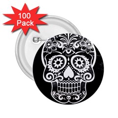 Skull 2 25  Buttons (100 Pack) 