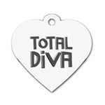 Total Diva  Dog Tag Heart (Two Sides) Front