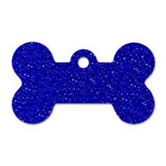 Sparkling Glitter Inky Blue Dog Tag Bone (one Side) by ImpressiveMoments