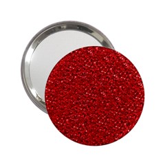 Sparkling Glitter Red 2 25  Handbag Mirrors by ImpressiveMoments