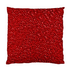 Sparkling Glitter Red Standard Cushion Cases (two Sides)  by ImpressiveMoments
