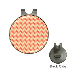 Modern Retro Chevron Patchwork Pattern Hat Clips With Golf Markers by GardenOfOphir