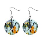 Abstract Country Garden Mini Button Earrings Front