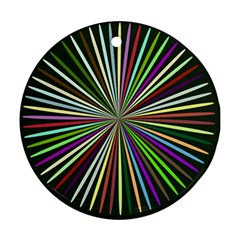 Colorful Rays Ornament (round) by LalyLauraFLM