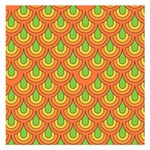 70s Green Orange Pattern Small Memo Pads 3.75 x3.75  Memopad