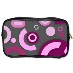 Grey Plum Abstract Pattern  Toiletries Bags 2-side