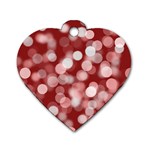 Modern Bokeh 11 Dog Tag Heart (Two Sides) Front