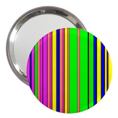 Hot Stripes Rainbow 3  Handbag Mirrors by ImpressiveMoments
