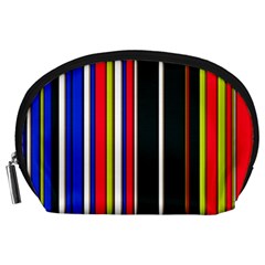 Hot Stripes Red Blue Accessory Pouches (large)  by ImpressiveMoments