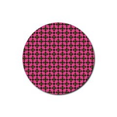 Cute Seamless Tile Pattern Gifts Rubber Round Coaster (4 Pack)  by GardenOfOphir