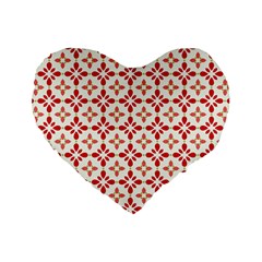 Cute Seamless Tile Pattern Gifts Standard 16  Premium Flano Heart Shape Cushions