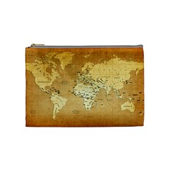 World Map Cosmetic Bag (medium)  by emkurr