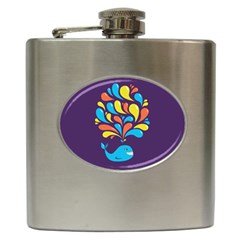 Colorful Happy Whale Hip Flask (6 Oz) by CreaturesStore