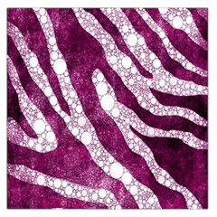 Purple Zebra Print Bling Pattern  Large Satin Scarf (square) by OCDesignss