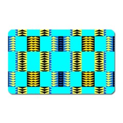 Triangles In Rectangles Pattern Magnet (rectangular) by LalyLauraFLM