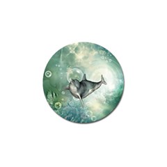 Funny Dswimming Dolphin Golf Ball Marker (4 Pack)