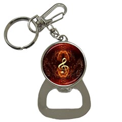 Decorative Cllef With Floral Elements Bottle Opener Key Chains by FantasyWorld7