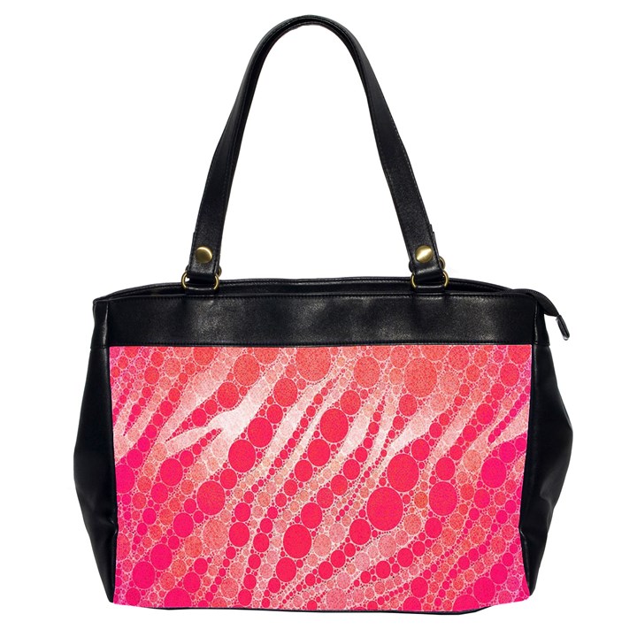 Florescent Pink Zebra Pattern  Office Handbags (2 Sides) 