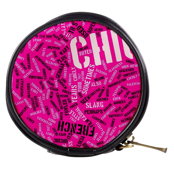 Hot Pink Chic Typography  Mini Makeup Bags