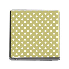 Lime Green Polka Dots Memory Card Reader (square) by GardenOfOphir
