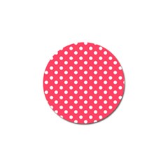 Hot Pink Polka Dots Golf Ball Marker by GardenOfOphir
