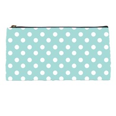 Blue And White Polka Dots Pencil Cases by GardenOfOphir
