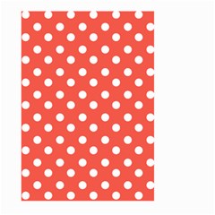 Indian Red Polka Dots Large Garden Flag (two Sides) by GardenOfOphir
