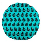 Ladybug Vector Geometric Tile Pattern Large 18  Premium Round Cushions