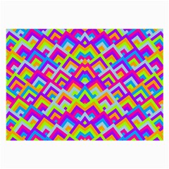 Colorful Trendy Chic Modern Chevron Pattern Large Glasses Cloth (2-side) by GardenOfOphir