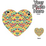 Trendy Chic Modern Chevron Pattern Playing Cards 54 (Heart) 