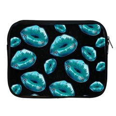 Turquoise Sassy Lips  Apple Ipad 2/3/4 Zipper Cases by OCDesignss