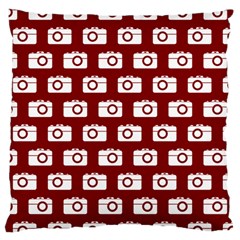 Modern Chic Vector Camera Illustration Pattern Large Cushion Cases (one Side)  by GardenOfOphir