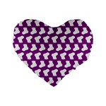 Cute Baby Socks Illustration Pattern Standard 16  Premium Flano Heart Shape Cushions Front