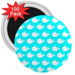 Cute Whale Illustration Pattern 3  Magnets (100 pack) Front