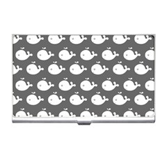 Cute Whale Illustration Pattern Business Card Holders by GardenOfOphir