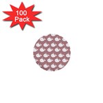Cute Whale Illustration Pattern 1  Mini Buttons (100 pack) 