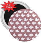 Cute Whale Illustration Pattern 3  Magnets (10 pack) 
