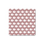 Cute Whale Illustration Pattern Square Magnet