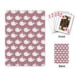 Cute Whale Illustration Pattern Playing Card