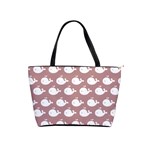 Cute Whale Illustration Pattern Shoulder Handbags