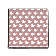 Cute Whale Illustration Pattern Memory Card Reader (square) by GardenOfOphir