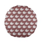 Cute Whale Illustration Pattern Standard 15  Premium Flano Round Cushions
