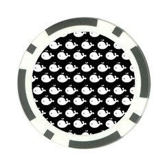 Cute Whale Illustration Pattern Poker Chip Card Guards (10 Pack)  by GardenOfOphir