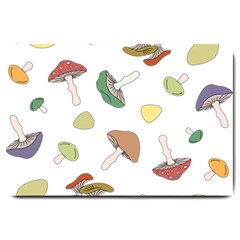 Mushrooms Pattern 02 Large Doormat  by Famous
