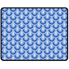 Awesome Retro Pattern Blue Double Sided Fleece Blanket (medium)  by ImpressiveMoments